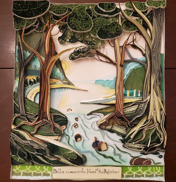 Quilling Of A Picture From The Hobbit By Tolkien. A 3 Month Project
