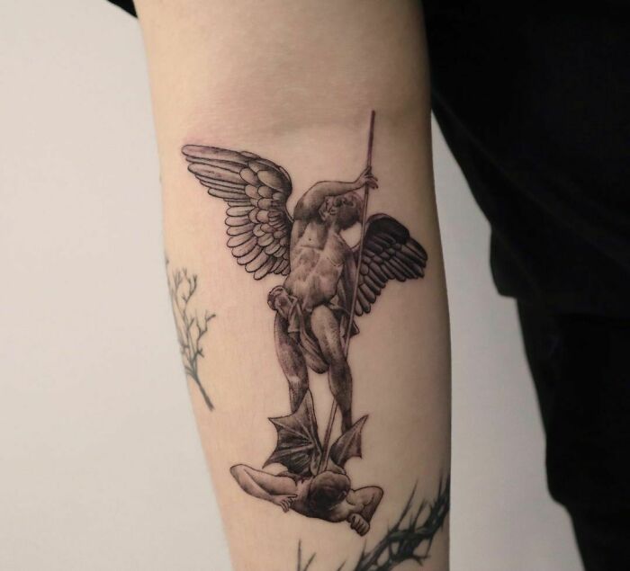 Angel vs. Devil Tattoo