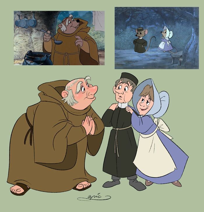 Friar Tuck, Sexton Mouse And Mother Church Mouse
