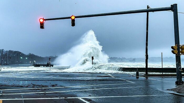 Storm Surge In Narragansett Ri This Morning