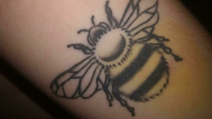 This Bruise Nearly Colours My Bee Tattoo