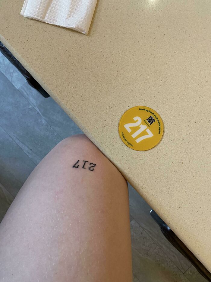 Table At Mcdonald’s Matched My Leg Tattoo