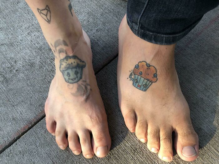 A Random Guy At The Bar I Work At And I Found Out We Have Very Similar Tattoos On The Same Body Part