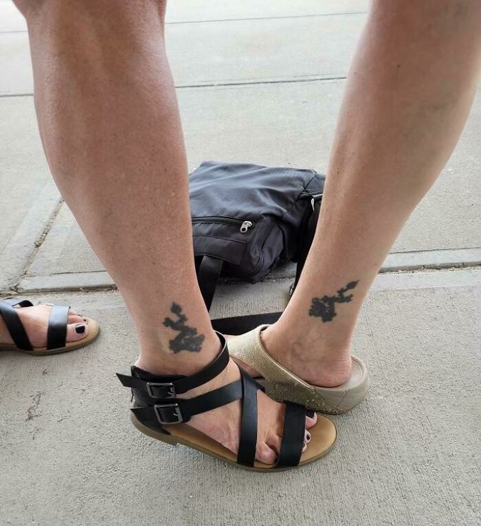 My Mom Ran Into Someone With The Same Tattoo As Her In The Same Spot As Her Just Mirrored