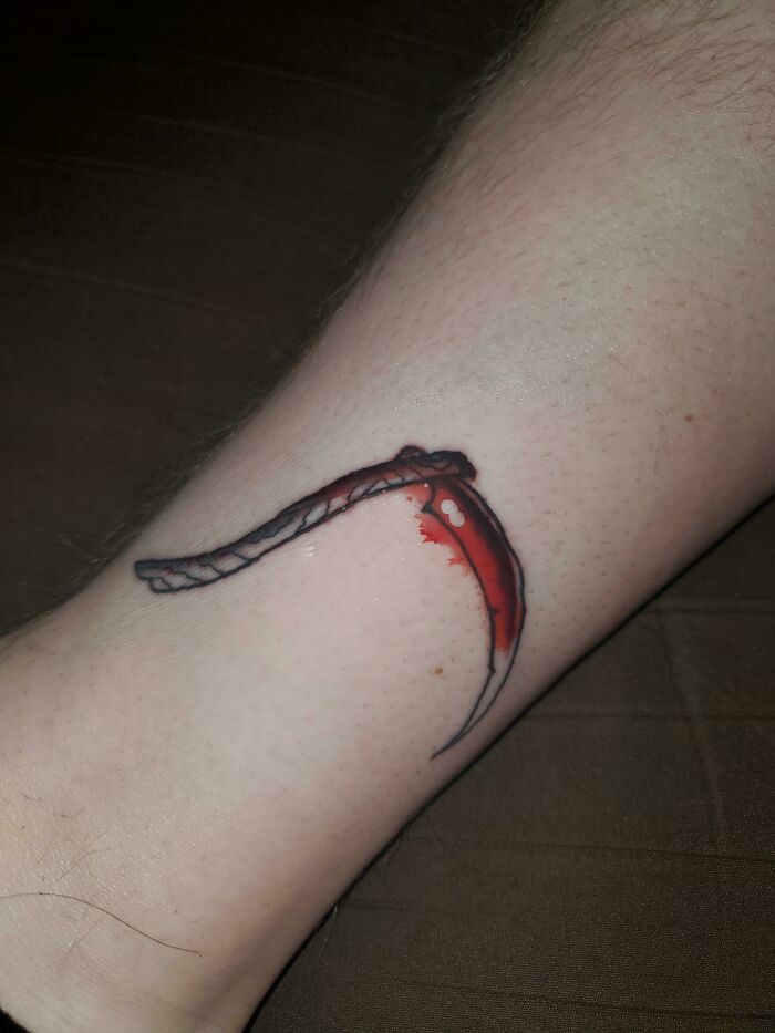 The Blood On My New Tattoo Looks Like It Is Supposed To Be Part Of The Artwork