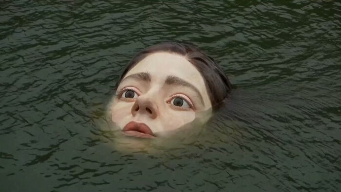 This "Drowning Girl" Underwater Statue In Spain