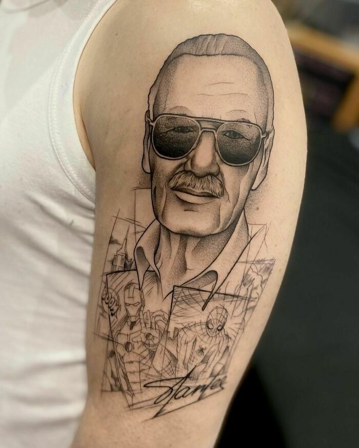 Stan Lee Tattoo By Bazil.412
