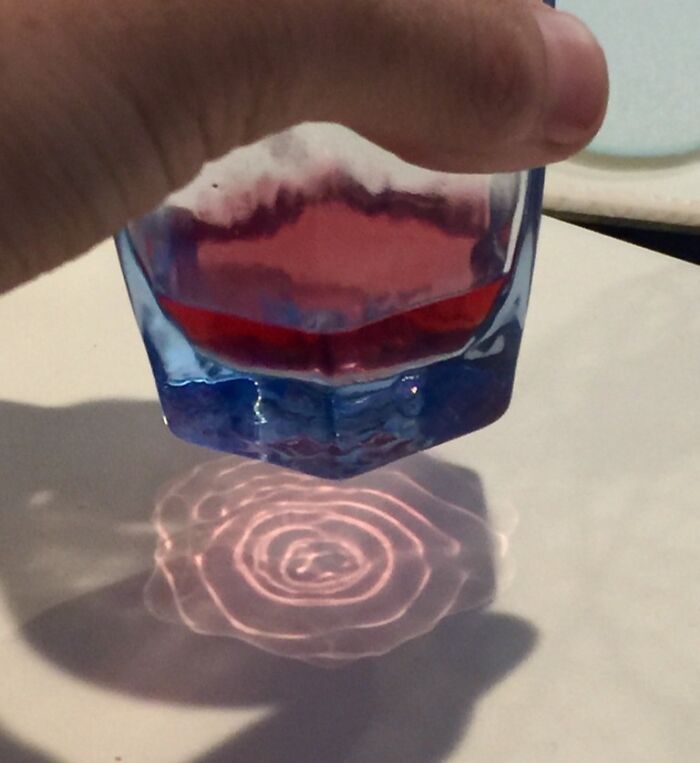 The Shadow Of This Juice Glass Looks Like A Rose