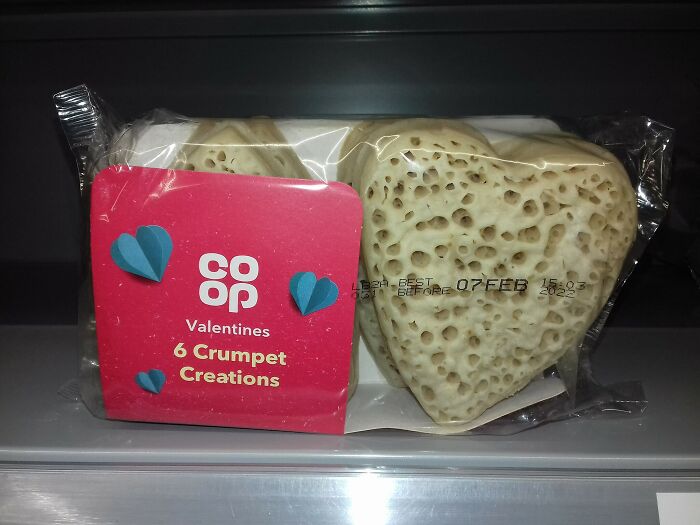 What Better Way To Celebrate The Bliss Of Shared Infatuation Than These Heart Shaped Crumpets That Expired A Week Ago
