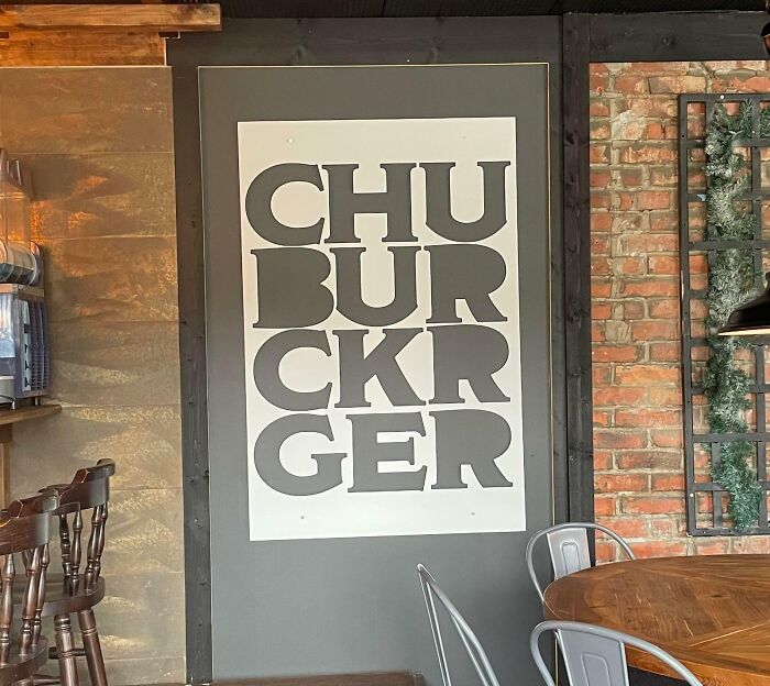 There Is An Extra "R", Normal Name Is Chuck Burger