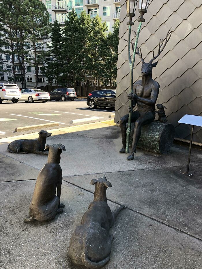 This Statue Outside A Library