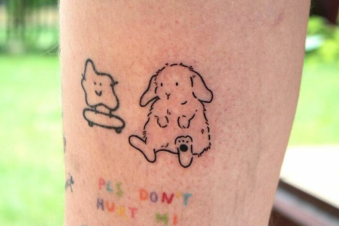 "Pls Don't Hurt Mi" Tattoo