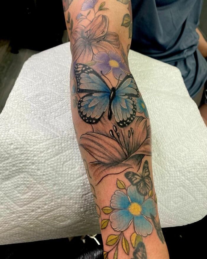 Some Flowers And Butterfly By Luis “Pops”