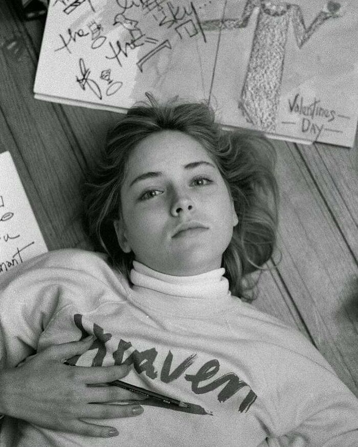 Photoshoot Of Sharon Stone In 1983