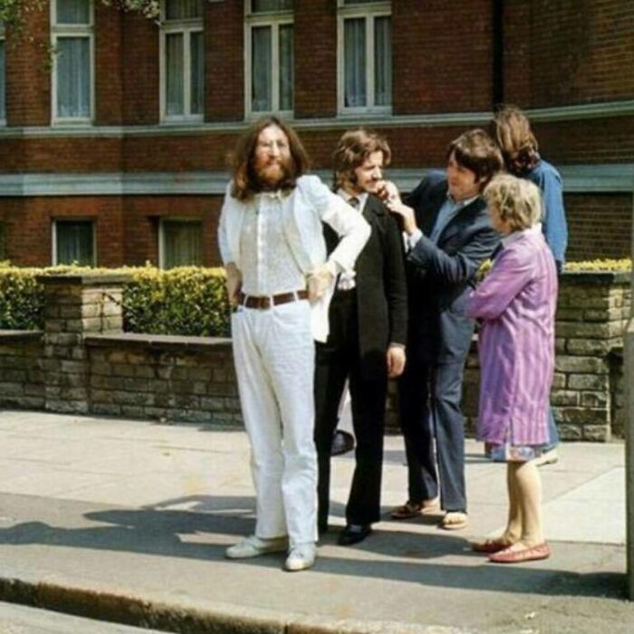 The Beatles Getting Ready For The Abbey Road Photoshoot. Circa 1969