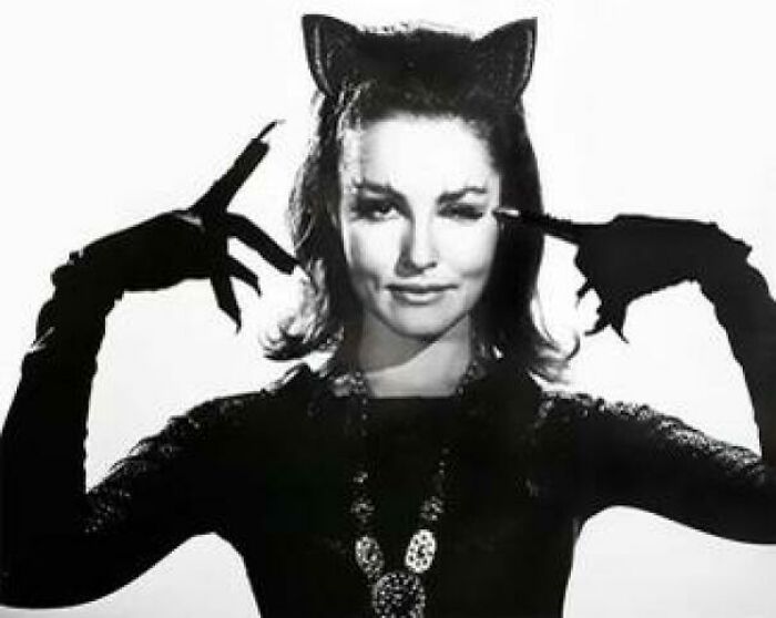 Julie Newmar Doing A Cat Woman Photoshoot 1966