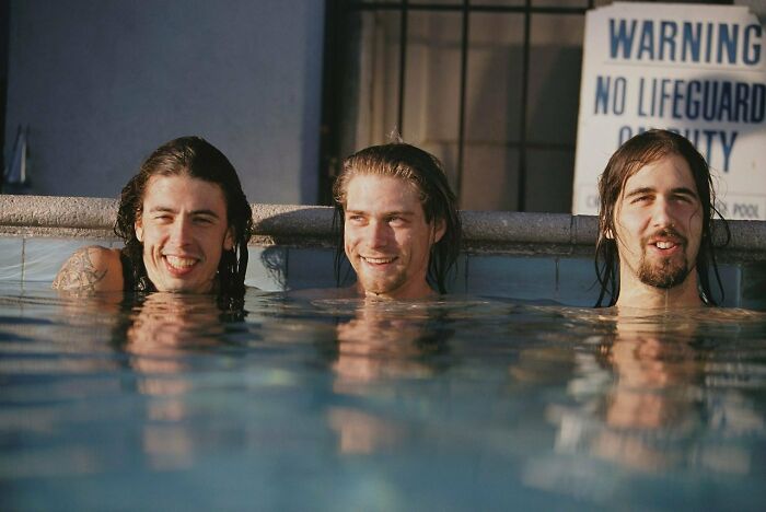 Nirvana In The Pool During The “Nevermind” Photoshoot (1991)