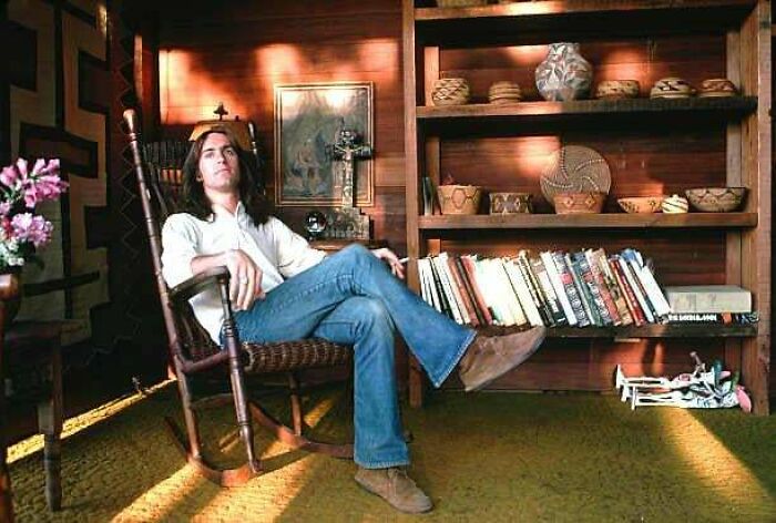 Dan Fogelberg At Home In Tennesee In 1974 During Photoshoot For His Album Souvenirs. © Henry Diltz