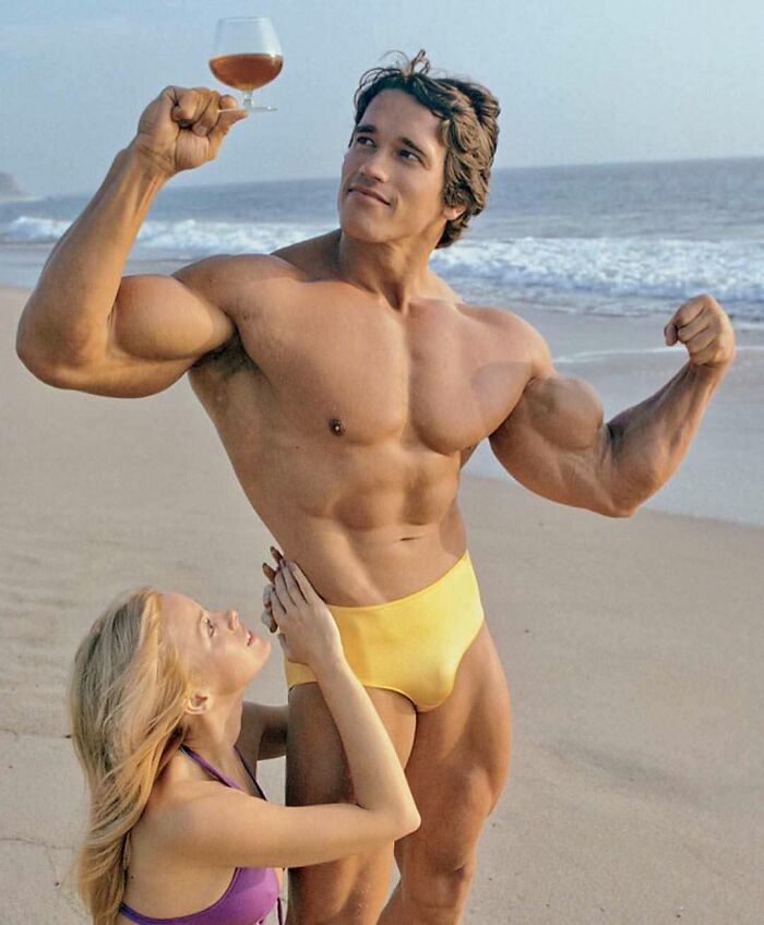 Sesión de fotos de Arnold Schwarzenegger en los años 70