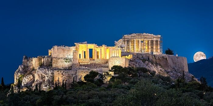 Picture of Acropolis of Athens Greece at night