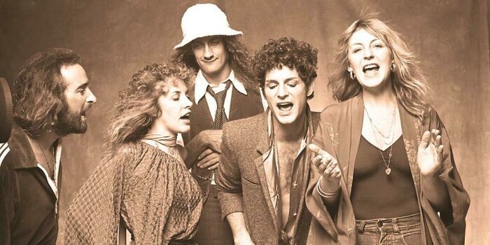 Fleetwood Mac During A Photoshoot For The Album 'Tusk' In The Late 70s