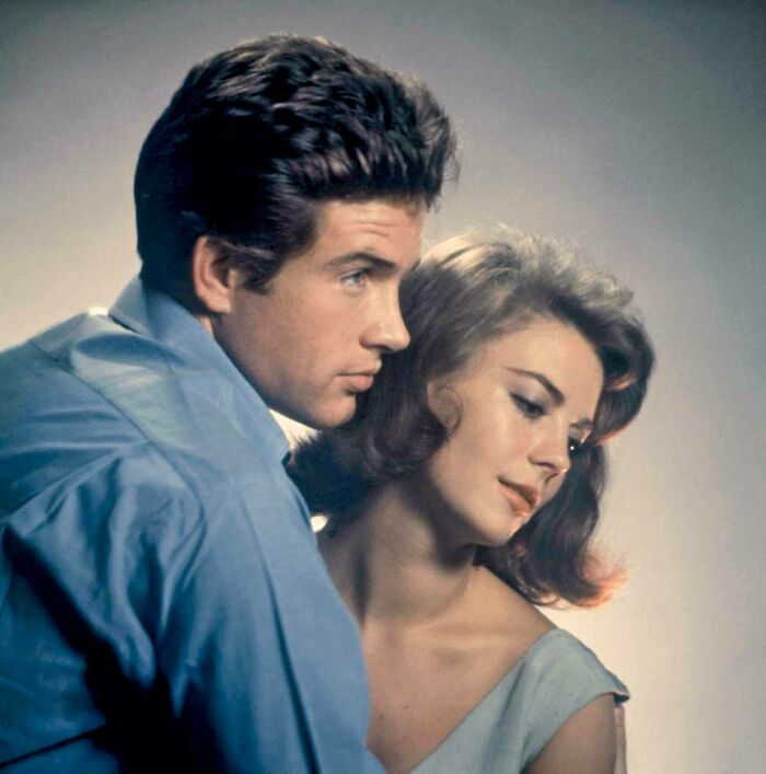 1961. Warren Beatty And Natalie Wood In A Photoshoot For Splendor In The Grass. It Was Beatty's First Film Ever