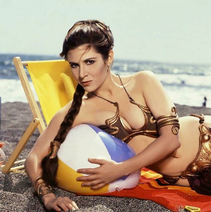 Carrie Fisher Slave Leia Photoshoot (1983)