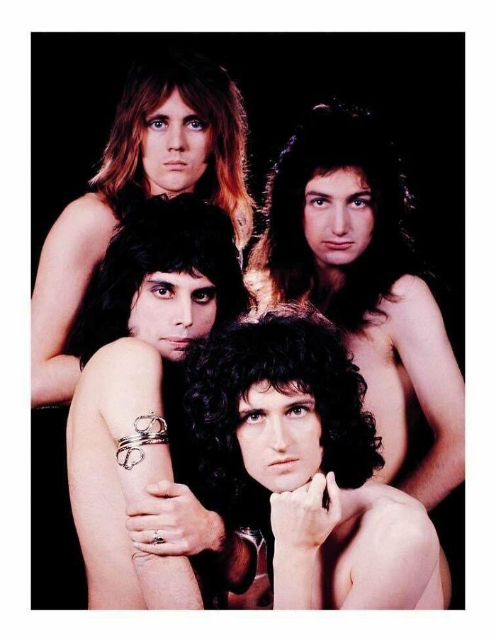 Queen Posing Topless (‘The Nudie Sessions’) In A 1973 Photoshoot For Mick Rock, Who Has Gone On And Shot Their Iconic Queen II Album Cover A La Marlene Dietrich That Still Haunts Them Today