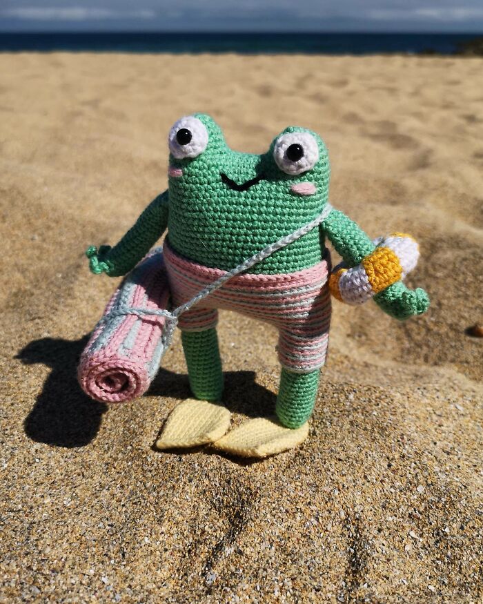 I Made This Frog And Had To Take It To The Beach
