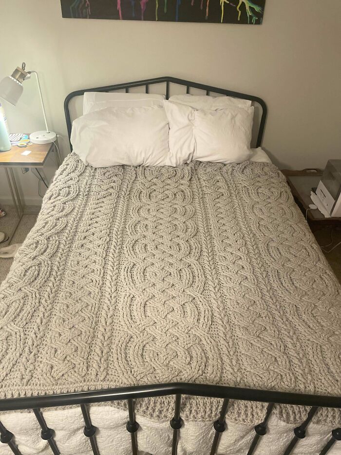 Just Finished This Big Boy! Two Years And Over 4100 Yards Of Yarn Later!