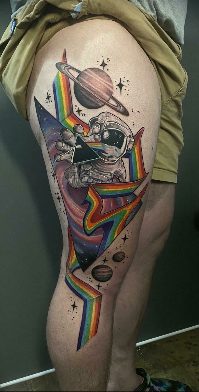 Space, Man. Done By Oscar Zornosa At Rose Gold Tattoo, Smyrna, GA