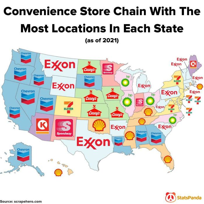  Convenience Store Chain With The Most Locations In Each State
