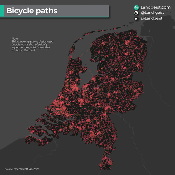 All Bicycle Paths In The Netherlands 