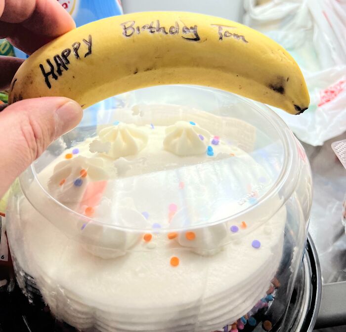 Someone Got A Birthday Banana At The Office Today