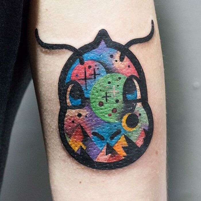 Space Dragonite arm tattoo