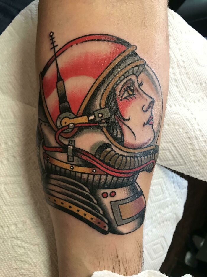 Space Girl Done By Jamison Stagaard At Fortified Tattoo In Lompoc, CA