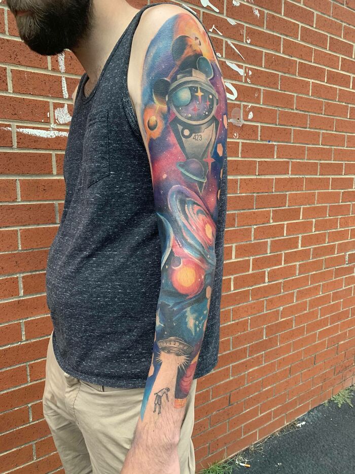 Space Sleeve, Done By Kristen At Tatt That Studio, Springfield, Mo!