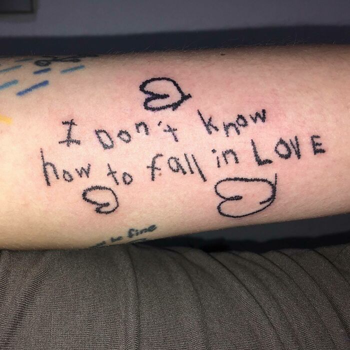 "I Don't Know How To Fall In Love" Tattoo