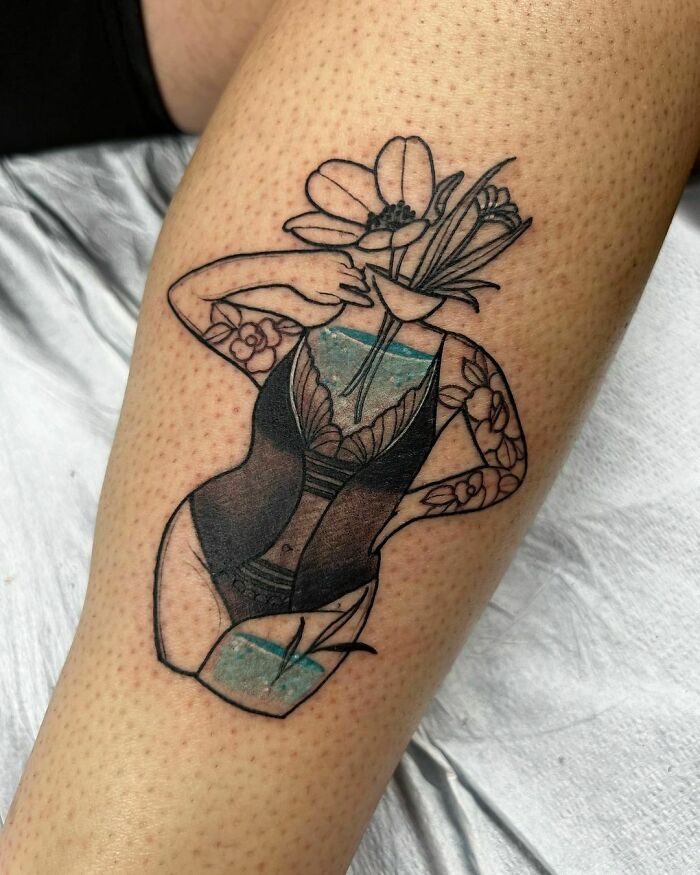 Flower girl arm tattoo