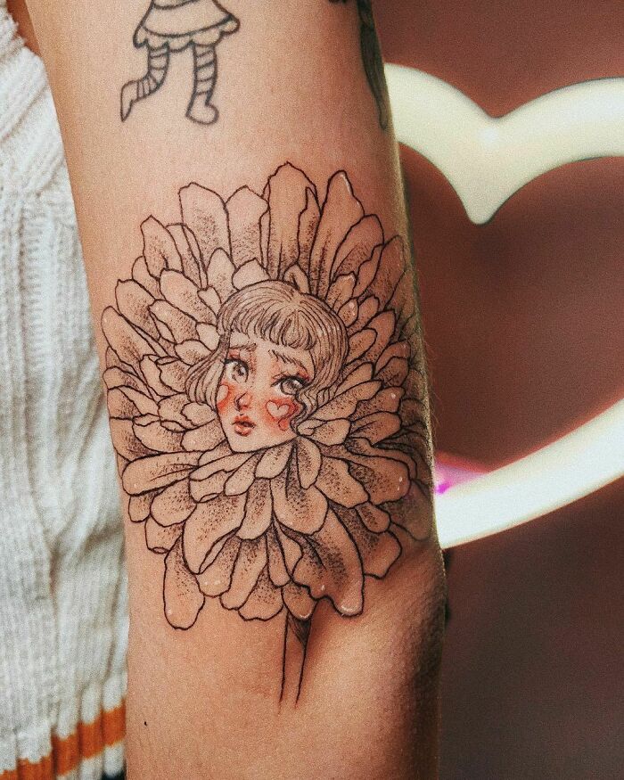 The Spring Season Started And I Tattooed Many Little Flowers This Month
