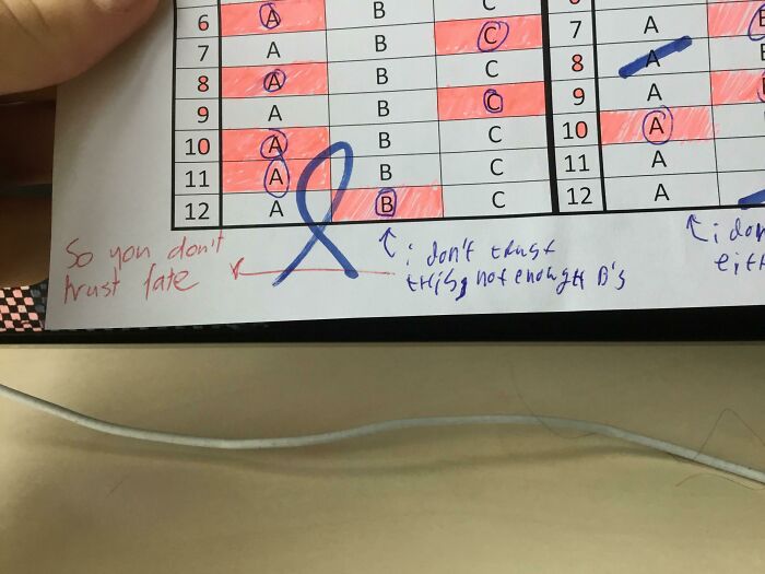 Just Got This Test Back, My Teacher Is Amazing