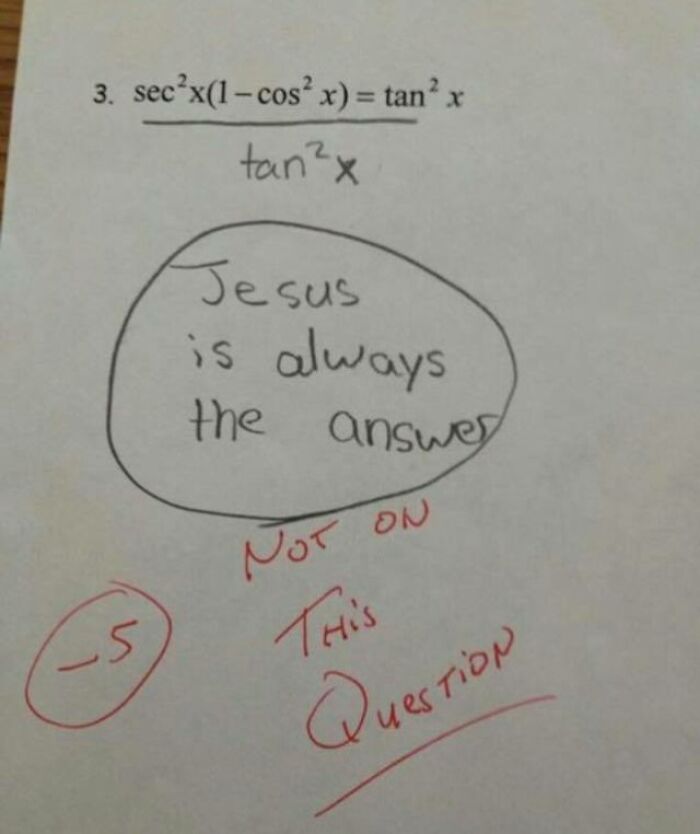 My Roommate Is A Teacher. This Is How He Graded This 10th-Grader's Math Test