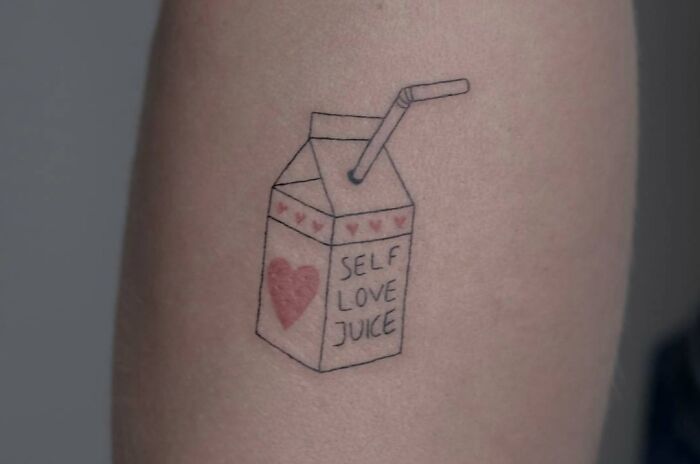 "Self love juice" tattoo 