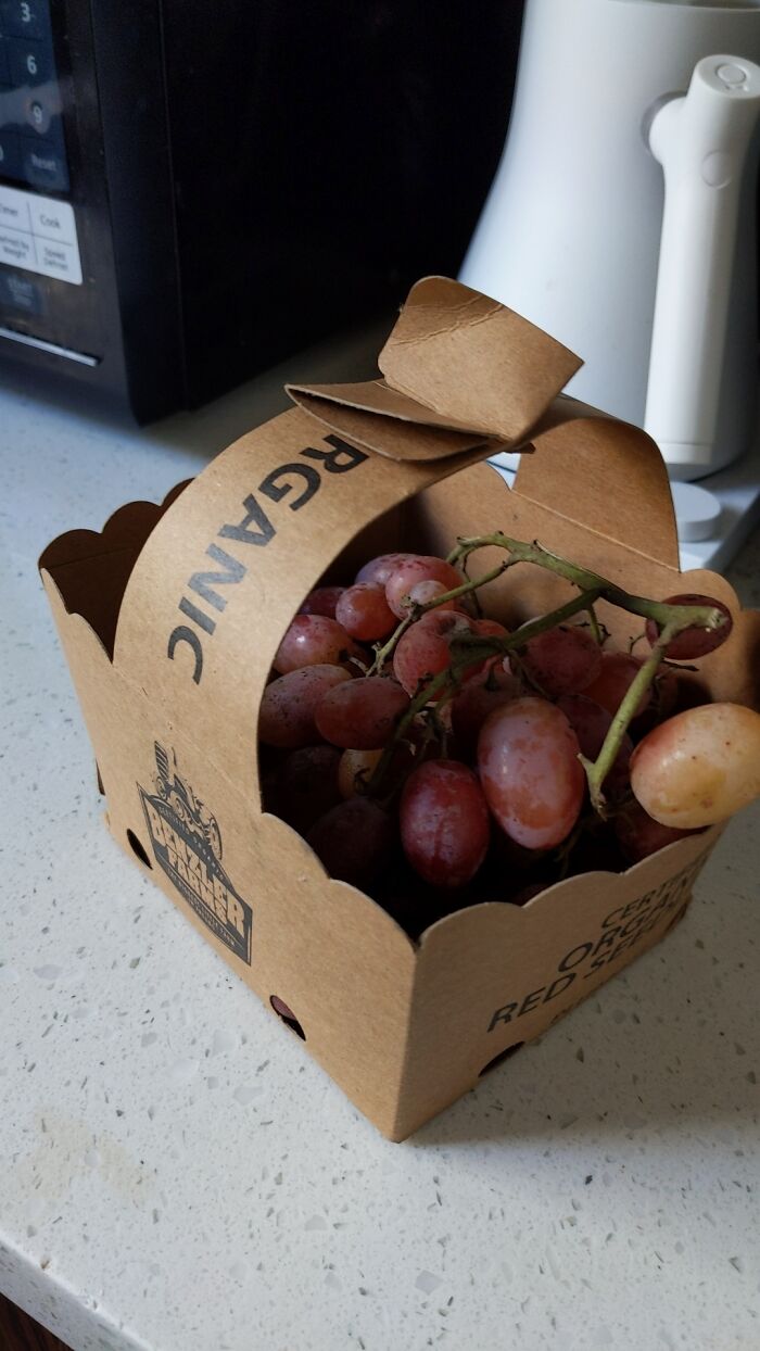 Grapes In Cardboard Boxes