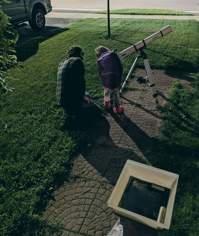 My Daughter Showed Me The Rings Of Saturn With Her Telescope This Morning For Father's Day