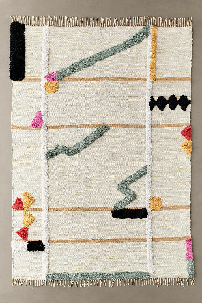 Colorful urban outfitters quinton tufted rug