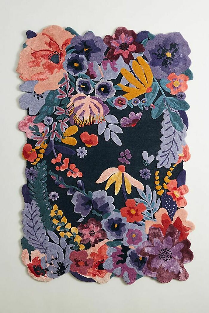 Colorful flower tufted jardin rug