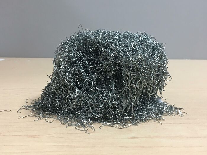The Amount Of Staples I Amassed After 2 Months Of Unstappling And Scanning Documents As My First Summer Job