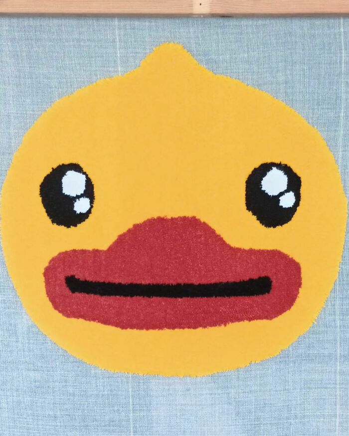 Yellow duck rug