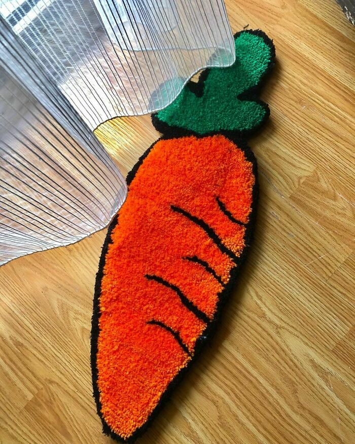 Colorful carrot rug